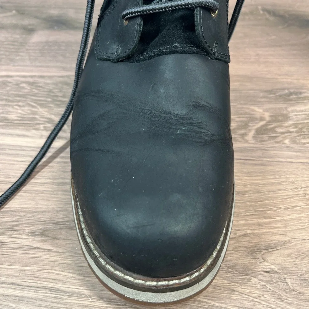 Kodiak McKinney Boots Mens Black Leather Suede Wedge Sole Size 9